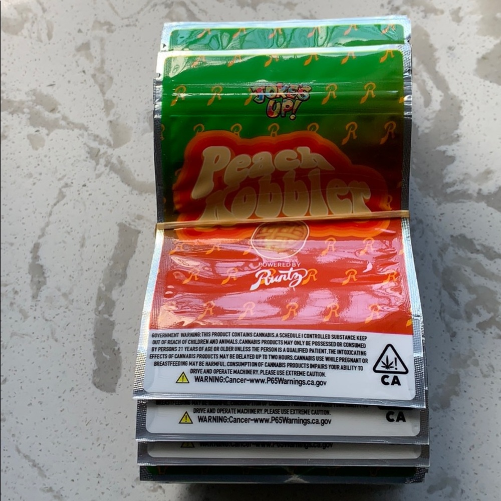 Peach Cobbler Baggies New 10PC Mylar Seals